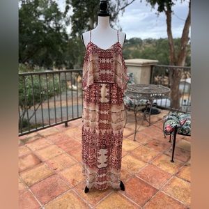 Maxi dress. Sheer with slip dress underneath. Size large. Smoke free home.